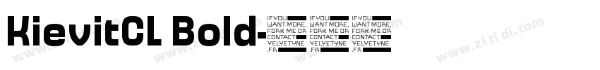 KievitCL Bold字体转换